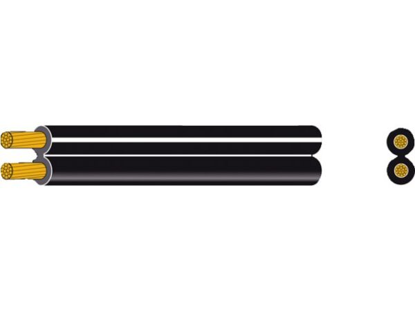 SPEAKER CABLE 2*1.5MM BLK/BLK-WHT